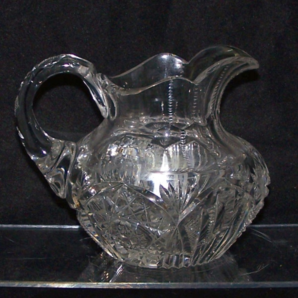 VTG- SM Creamer American Brilliant Leaded Cut Glass